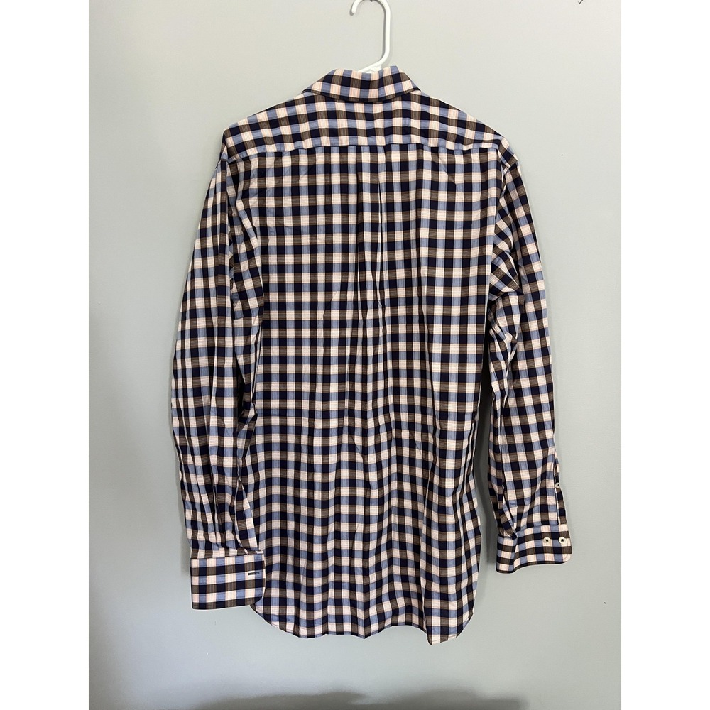 Peter Millar‎ Shirt Mens Large Plaid Button Down Long Sleeve Casual Dress Shirt - Picture 2 of 9
